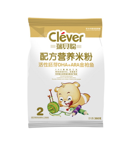 瑞貝聰活性胚芽DHA+ARA金槍魚營養米粉2段袋裝