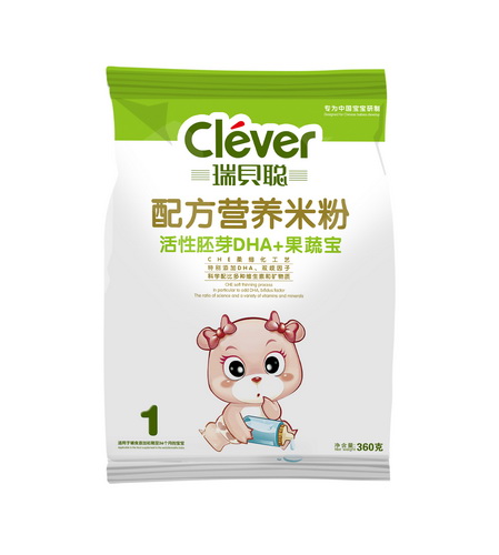 瑞貝聰活性胚芽DHA+果蔬寶營養(yǎng)米粉1段袋裝