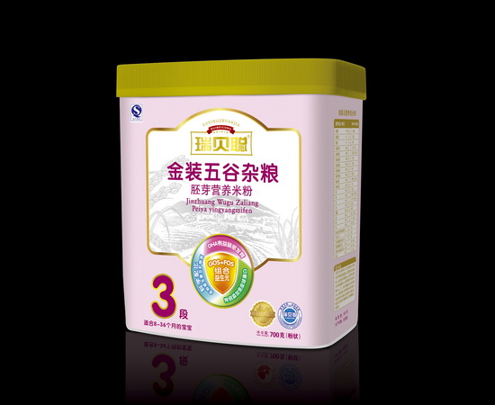 瑞貝聰金裝五谷雜糧胚芽營養米粉3段