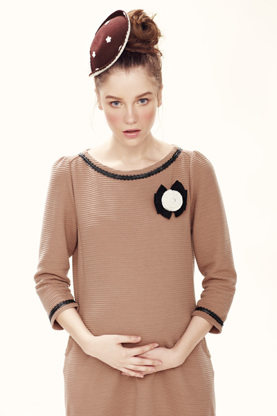 38周肉粉色時尚典雅連衣裙