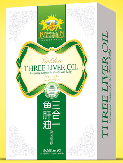 金盾愛嬰魚肝油三合一凝膠果糖