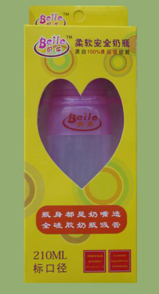 貝樂標口硅膠奶瓶210ml