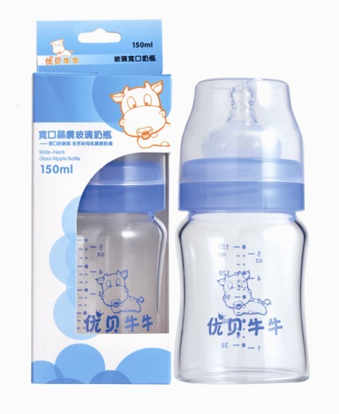 優貝牛牛玻璃奶瓶150ml