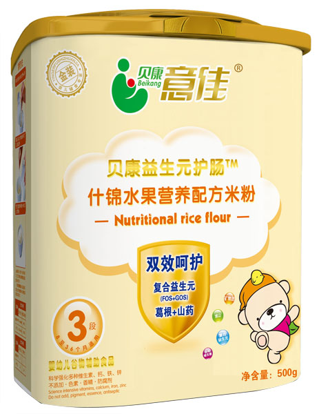 貝康意佳什錦水果營養配方米粉3段