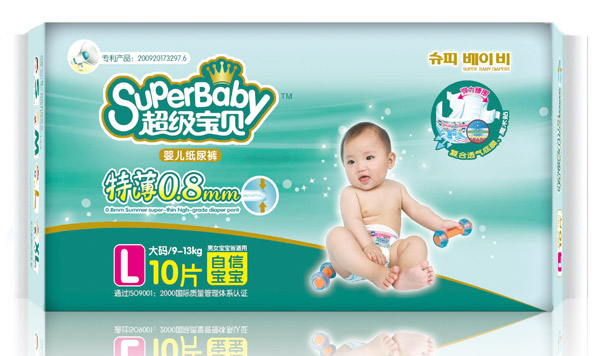 超級(jí)寶貝特薄嬰兒紙尿褲L10