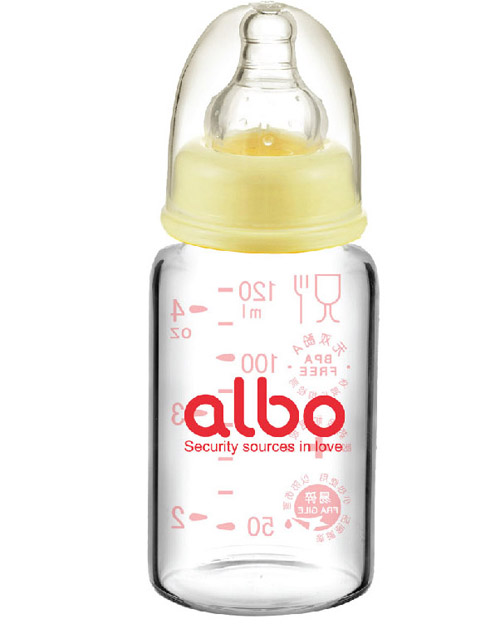 愛樂寶標口初生玻璃奶瓶150ml黃色