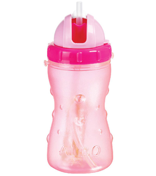 愛(ài)樂(lè)寶背帶水壺420ml粉色