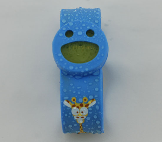 BUGOUT笑臉啪啪圈驅蚊手環藍色