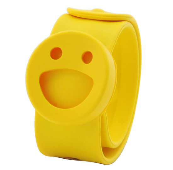 BUGOUT笑臉啪啪圈驅蚊手環黃色