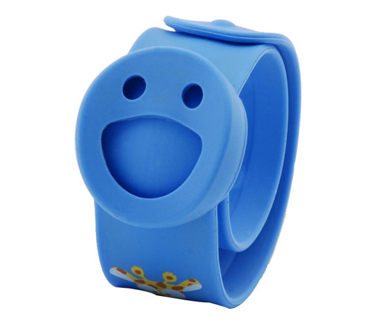 BUGOUT笑臉啪啪圈驅蚊手環藍色