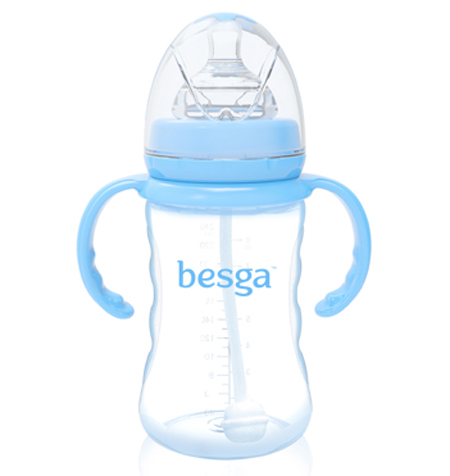 貝仕嘉手指形PP奶瓶(配訓練手柄)240ml