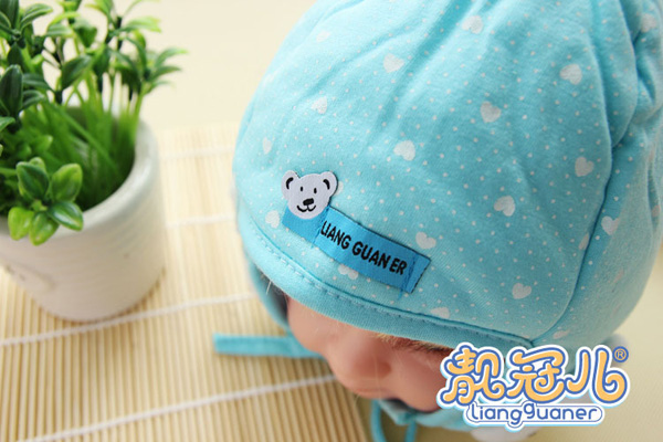 靚冠兒嬰幼兒夾棉保暖護耳帽子頂部