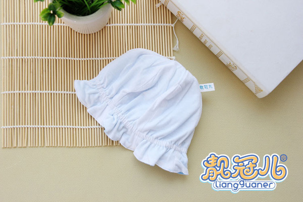 靚冠兒嬰幼兒純棉六片花邊帽子細節描述