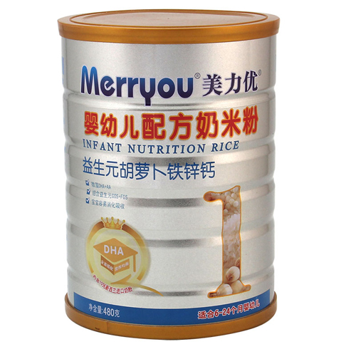 美力優益生元胡蘿卜鐵鋅鈣嬰幼兒奶米粉