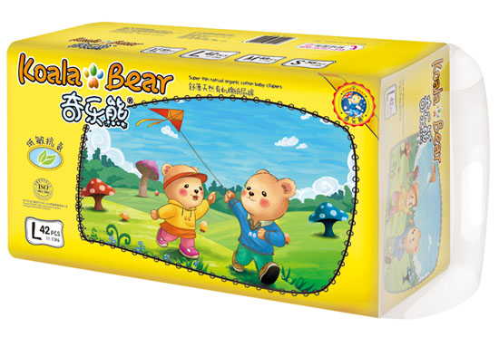 奇樂熊舒薄有機棉尿褲L碼42片