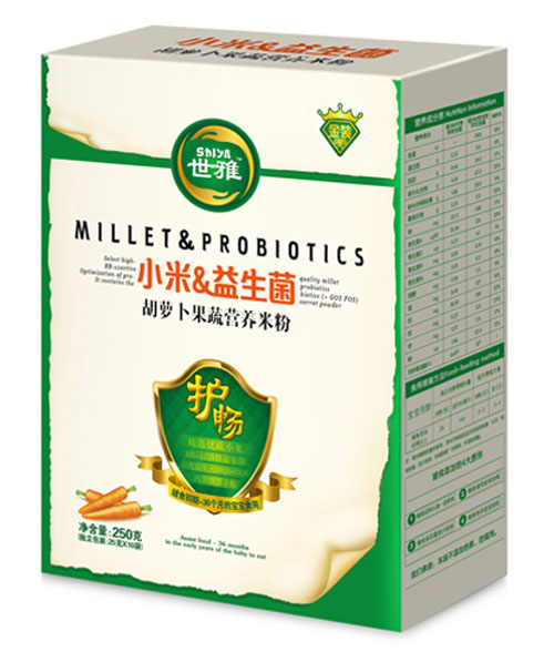 世雅小米益生菌胡蘿卜果蔬營養米粉