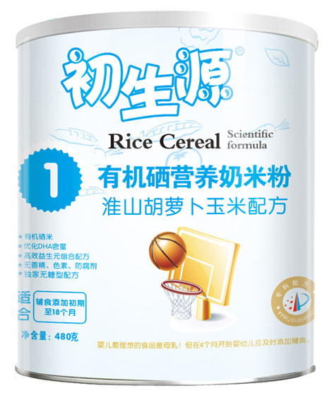 初生源淮山胡蘿卜玉米有機硒奶米粉1段