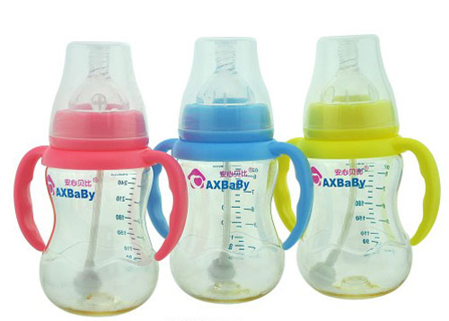安心貝比雙柄寬口自動吸管葫蘆奶瓶260ml