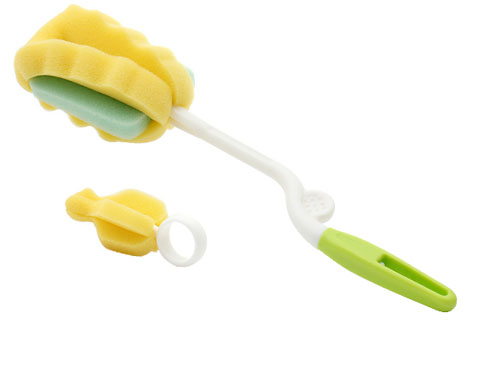 積高360°旋轉抗菌海綿奶瓶刷