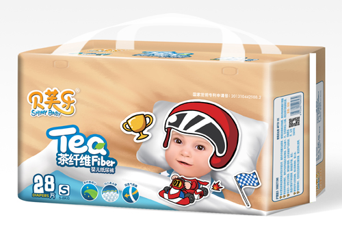 貝芙樂茶纖維嬰兒紙尿褲S碼28片