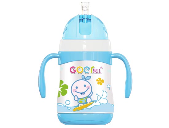 果兒學飲杯藍色