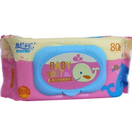 燦爛季節嬰兒牛奶柔濕巾80抽