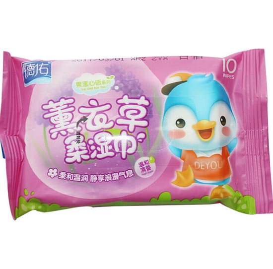 德佑一次性嬰兒薰衣草濕巾10片