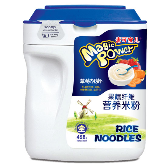 麥可寶兒草莓胡蘿卜果蔬纖維營養米粉