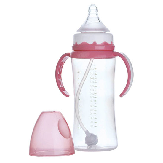 功夫寶貝PP寬口自動大奶瓶紅色