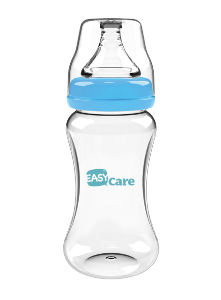 伊斯卡爾240ml玻璃寬口徑奶瓶(藍)