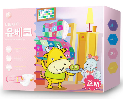 優(yōu)貝可極薄款嬰兒紙尿褲M(mǎn)碼72片大包裝