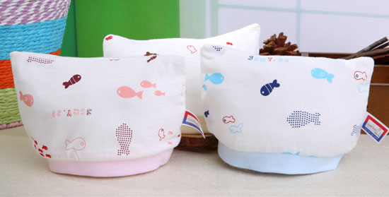 金色小魚單面竹纖維嬰童帽