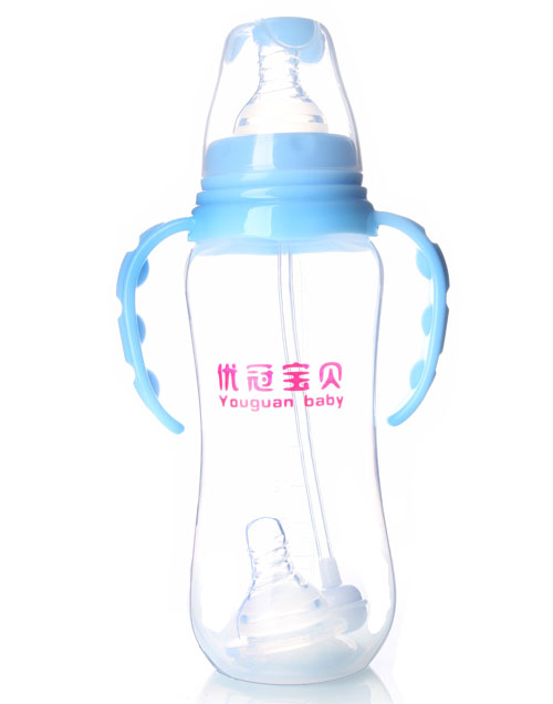 優冠寶貝標口徑PP奶瓶300ml藍色