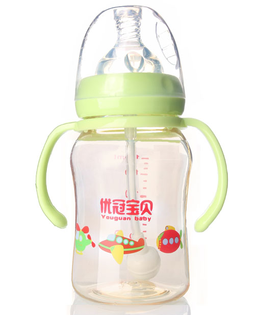 優冠寶貝炫彩PPSU奶瓶180ml綠色