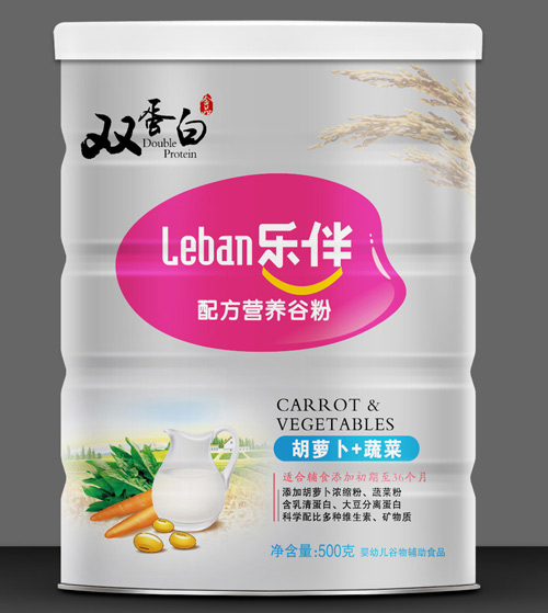 樂伴胡蘿卜+蔬菜雙蛋白營養谷粉500克