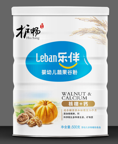 樂伴核桃+鈣嬰幼兒蔬菜谷粉500克