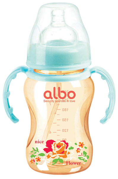 愛樂寶230mlPPSU寬口自動奶瓶藍