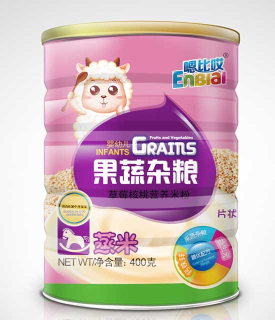 嗯比哎果蔬雜糧草莓核桃營養米粉