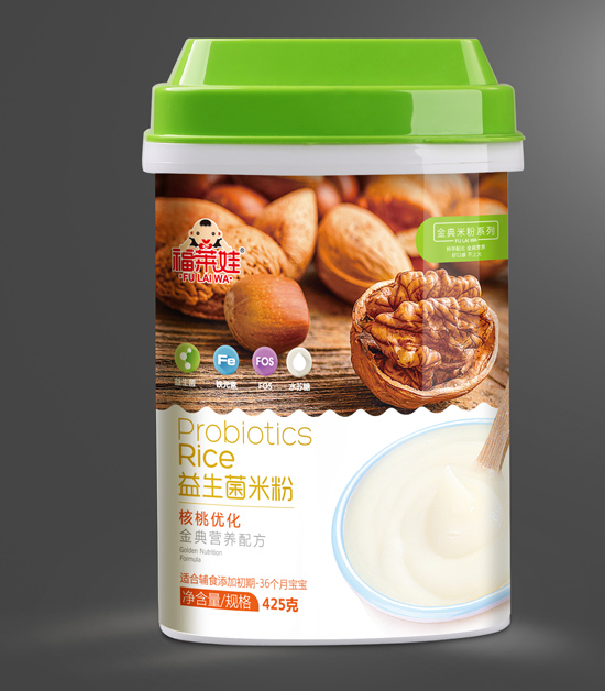 福萊娃核桃優化益生菌米粉罐裝