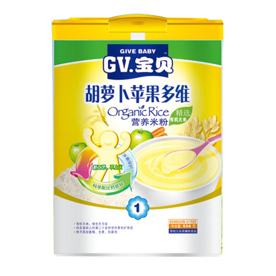 GV寶貝果胡蘿卜蘋果多維營養米粉