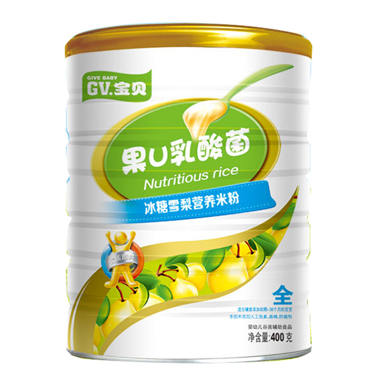 GV寶貝果U乳酸菌冰糖雪梨營養米粉