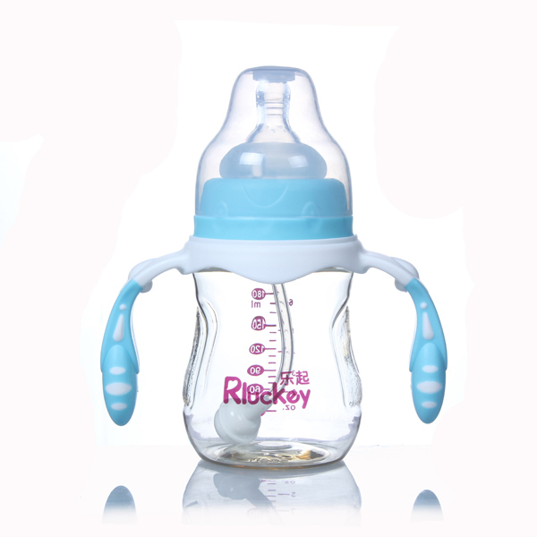 樂起寬口徑PPSU奶瓶藍色