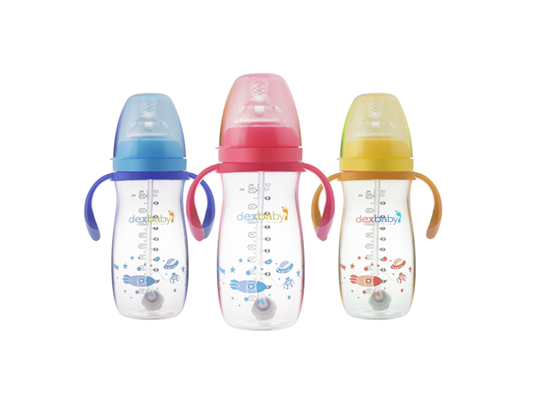 Dexbaby 寬口徑自動握把玻璃奶瓶270ml