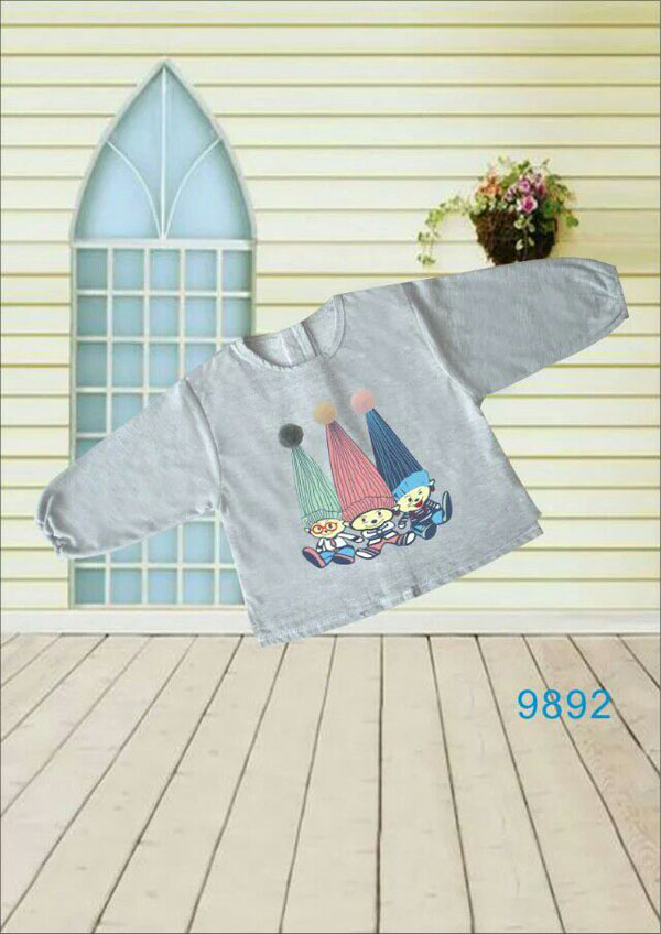 快樂小天天衛衣 灰色 小人圖案