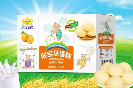 金盾愛(ài)嬰扇貝蒸蛋糕香橙味