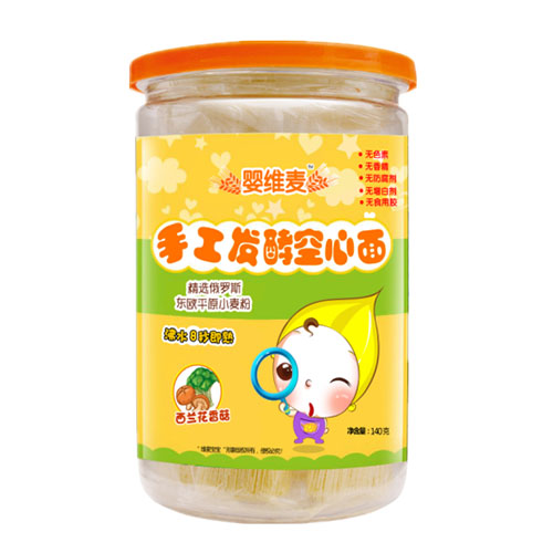 嬰維麥手工發酵空心面西蘭花香菇