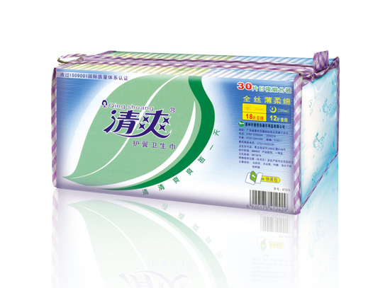 清爽水晶系列—片日夜組合全絲薄柔棉衛生巾