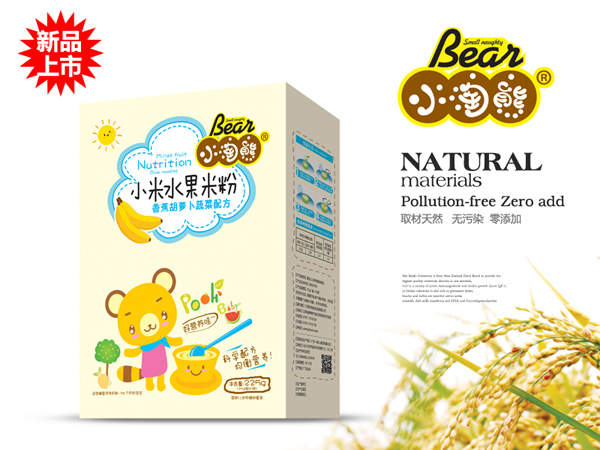 小淘熊香蕉胡蘿卜蔬菜小米水果米粉