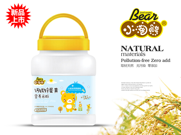 小淘熊鈣鐵鋅蛋黃營養米粉