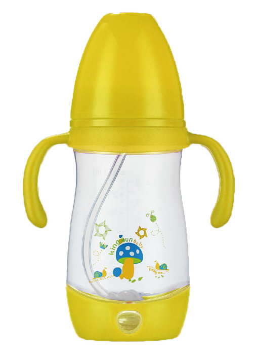 紐優寬口PP奶瓶240ml黃色